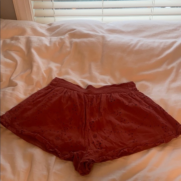 Red/Orange American Eagle Flowy Shorts - Picture 2 of 4